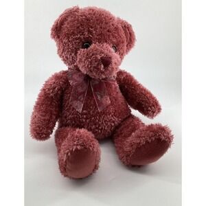 Vtg Gund Posie Pink Teddy Bear Plush Stuffed Animal Bow Ombré 14”